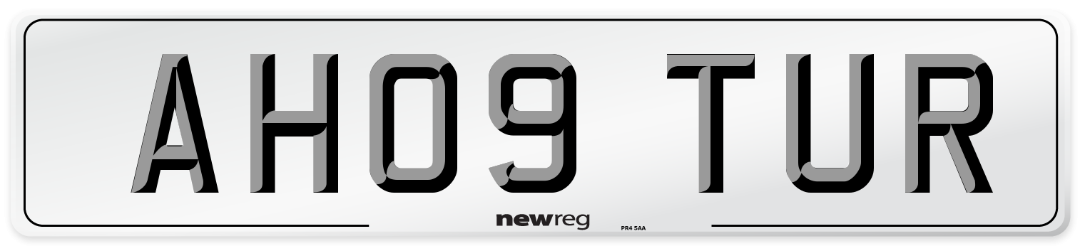 AH09 TUR Number Plate from New Reg